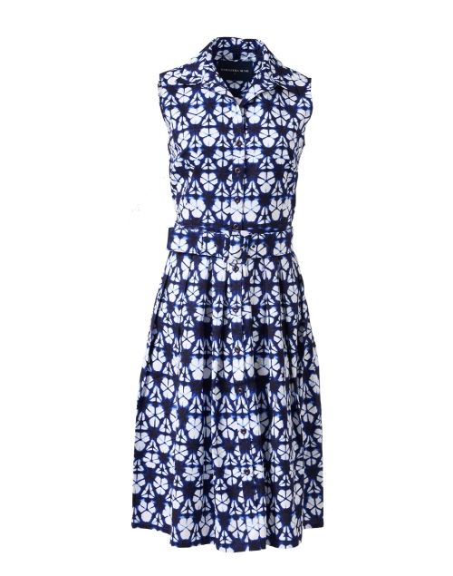 Product image - Samantha Sung - Audrey Blue and White Shibori Print Dress