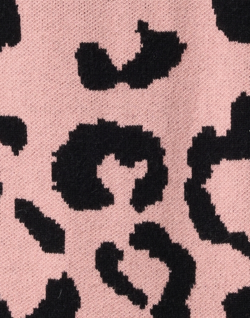 Fabric image - Madeleine Thompson - Cecelia Pink Leopard Print Wool Cashmere Cardigan
