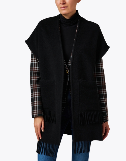 Front image - Marc Cain - Black Wool Cape