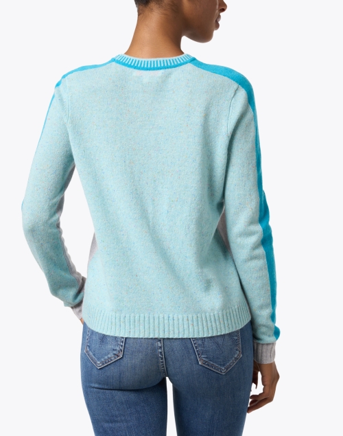 Back image - Lisa Todd - Blue and Grey Cashmere Sweater