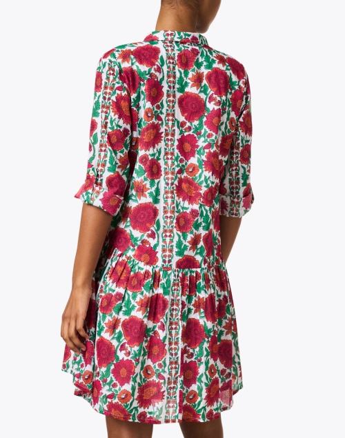 Back image - Ro's Garden - Deauville Multi Floral Print Shirt Dress