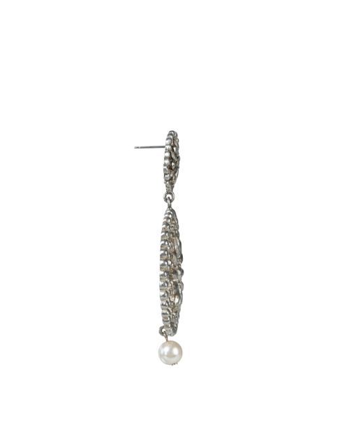 Back image - Ben-Amun - Silver Medallion Pearl Drop Earrings