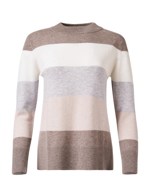 Product image - Kinross - Neutral Multi Stripe Cashmere Sweater