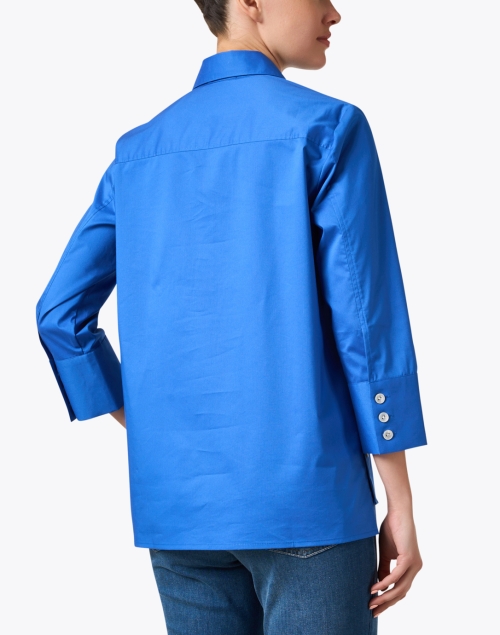 Back image - Hinson Wu - Maxine Blue Stretch Cotton Shirt