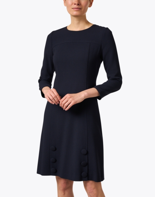 Front image - Jane - Oregon Navy Wool Tunic Dress