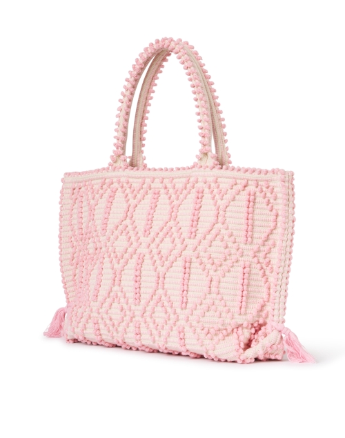 Front image - Casa Isota - Camilla Pink Woven Bag