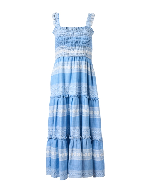 Product image - Sail to Sable - Blue and White Linen Jacquard Dress