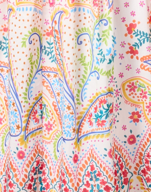 Fabric image - Sara Roka - Edna Multi Paisley Print Cotton Shirt Dress