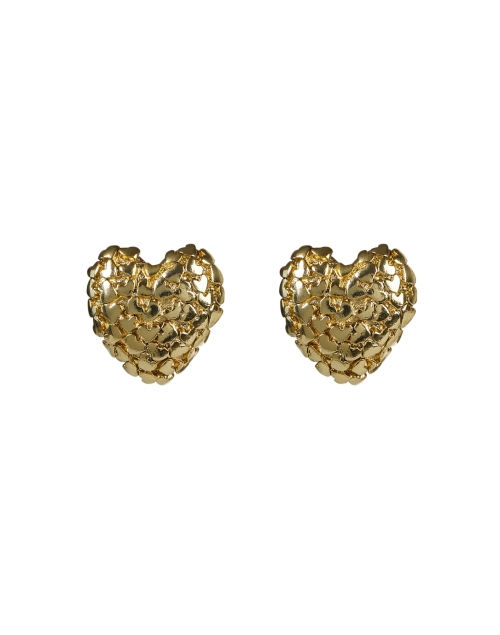 Product image - Oscar de la Renta - Gold Heart Stud Earrings