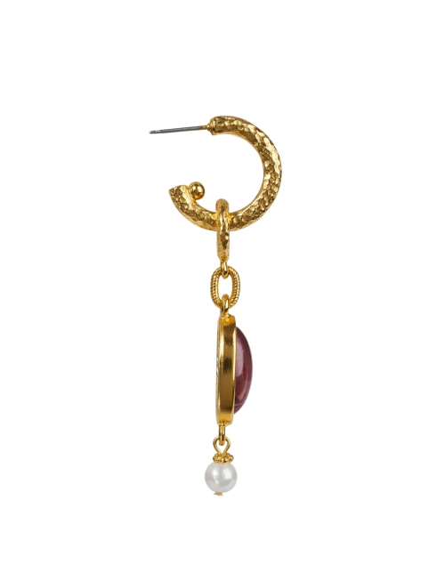 Back image - Ben-Amun - Gold Stone Drop Earrings 