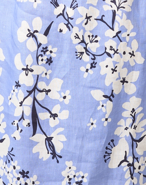 Fabric image - Sail to Sable - Blue and White Print Linen Tunic Dress