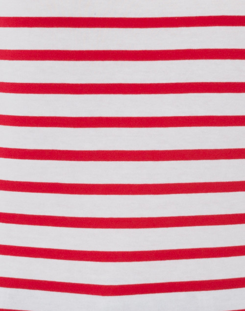 Fabric image - Saint James - Minquidame White and Red Striped Cotton Top