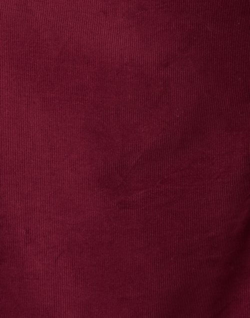 Fabric image - Ines de la Fressange - Rosabella Burgundy Corduroy Shirt Dress