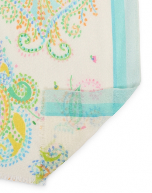 Back image - Kinross - Multi Paisley Silk Cashmere Scarf