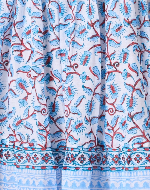 Fabric image - Bella Tu - Red White and Blue Paisley Dress