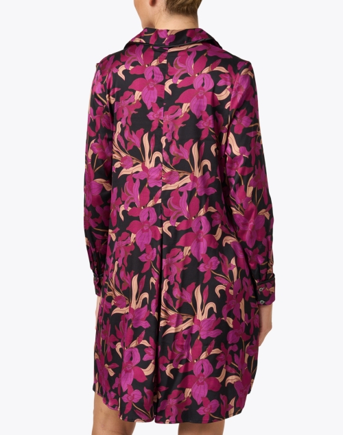 Back image - Chloe Kristyn - Ali Magenta Print Shirt Dress