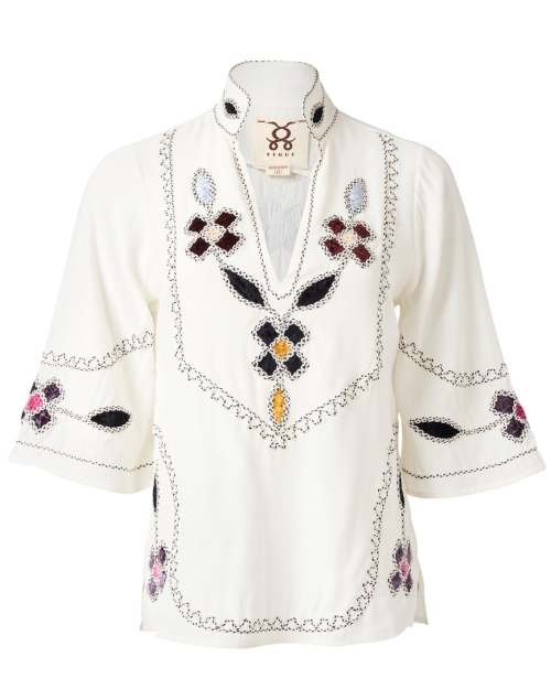 Product image - Figue - Lina White Embroidered Top
