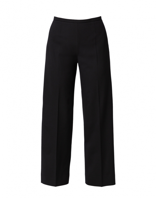 Product image - Piazza Sempione - Amandine Black Stretch Wool Wide Leg Ankle Pant