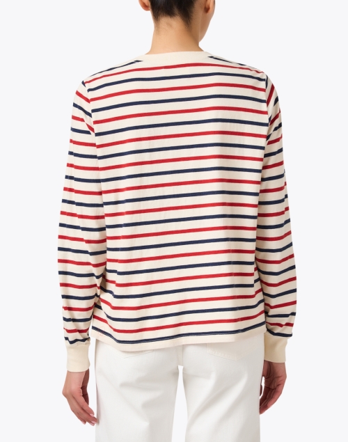 Back image - Xirena - Easton Navy and Red Striped Top