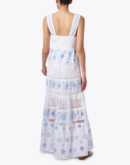 Back image - Temptation Positano - Appia White Embroidered Cotton Dress