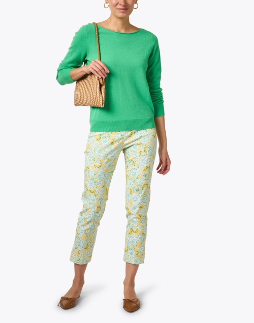 Look image - Elliott Lauren - Green and Yellow Multi Print Pull On Pant