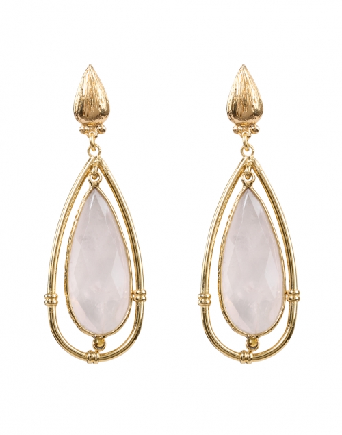 Product image - Gas Bijoux - Serti White Stone Cage Drop Earrings