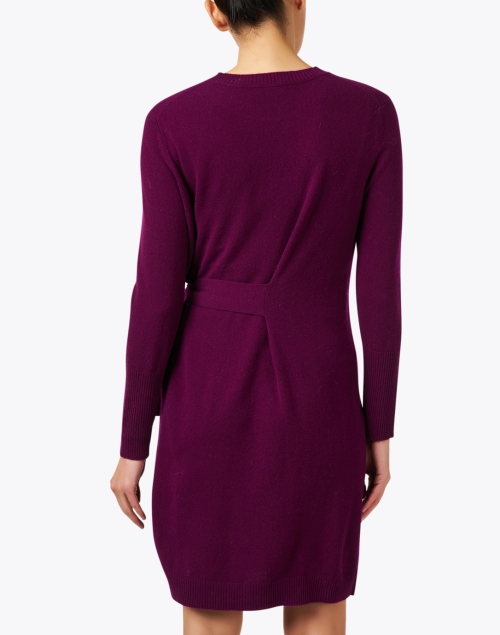 Back image - Kinross - Plum Cashmere Dress