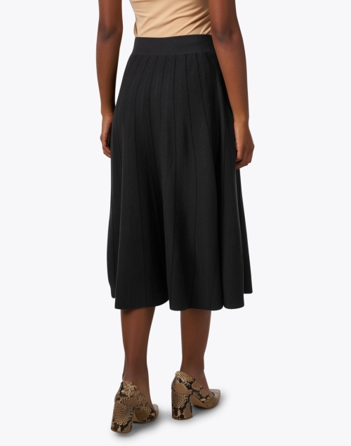 Back image - TSE Cashmere - Charcoal Grey Ribbed Skirt