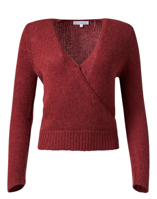 Product image - White + Warren - Red Cashmere Wrap Top