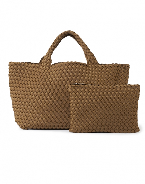 Front image - Naghedi - St. Barths Medium Mink Brown Woven Handbag