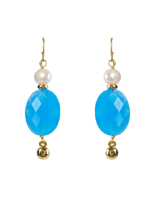 Product image - Ben-Amun - Pearl and Blue Stone Gold Earrings