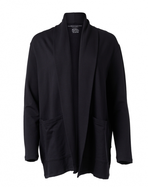 Majestic Filatures - Navy French Terry Open Cardigan