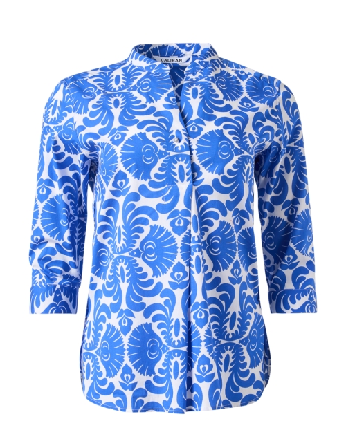 Product image - Caliban - Blue Cotton Print Shirt