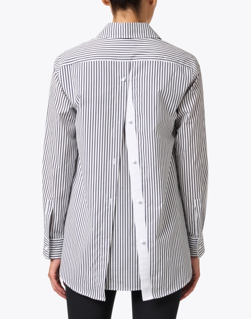 Back image - Emporio Armani - Navy Stripe Cotton Shirt