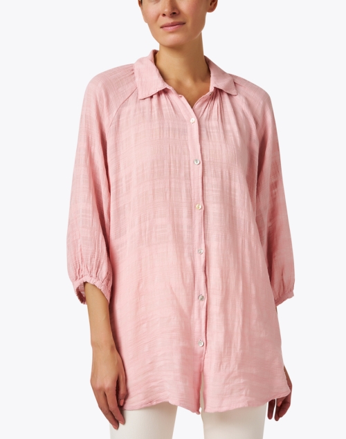 Front image - Honorine - Wren Pink Cotton Shirt