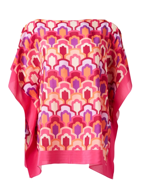 Product image - Seventy - Pink Print Silk Poncho Top