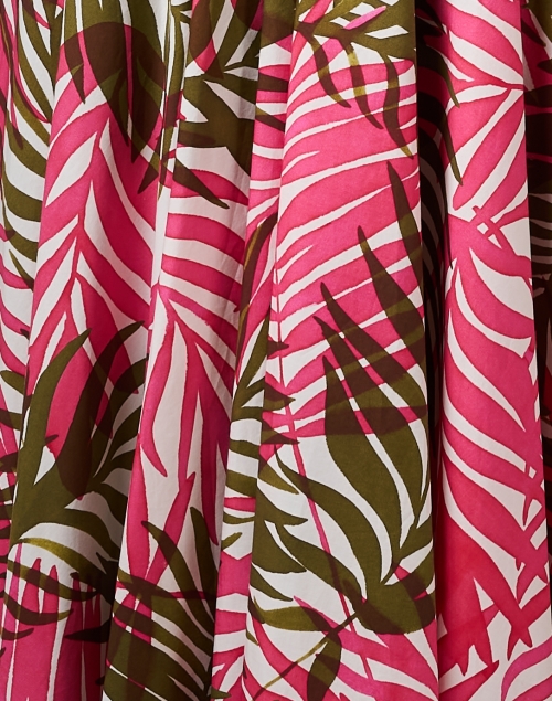 Fabric image - Sara Roka - Taban Pink Fern Print Cotton Dress