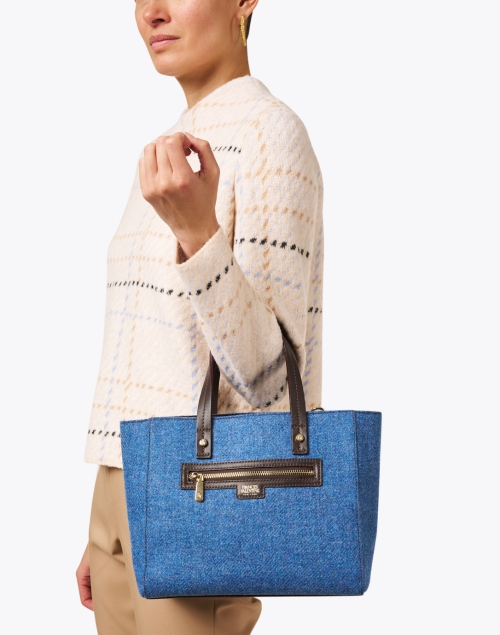 Look image - Frances Valentine - Henry Blue Wool Tote Bag