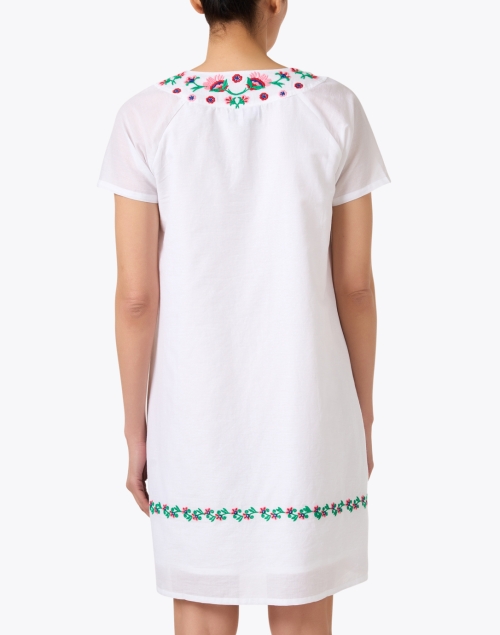 Back image - Ro's Garden - Norah White Floral Embroidered Dress