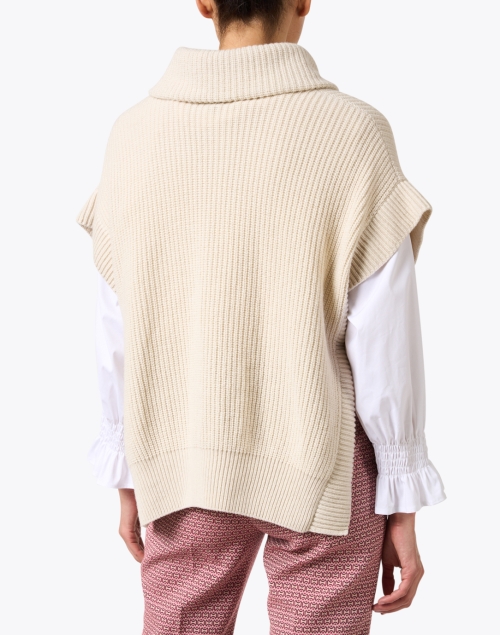 Back image - Marc Cain Sports - Cream Short Sleeve Sweater