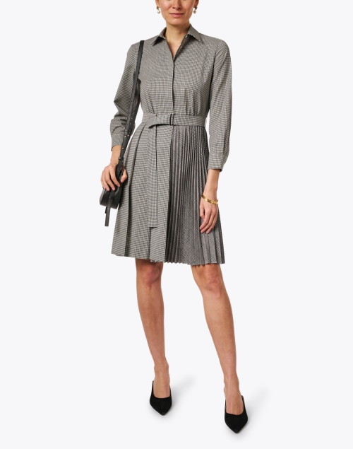 Cabiria Grey Pleated Wool Dress