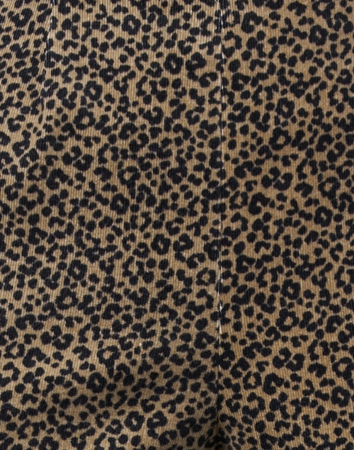 Fabric image - Piazza Sempione - Monia Beige and Black Print Stretch Corduroy Pant