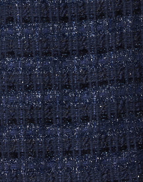 Fabric image - Sail to Sable - Navy Sparkle Tweed Cowl Neck Top