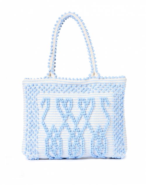 Casa Isota - Ava Periwinkle Geo Woven Cotton Shoulder Bag	