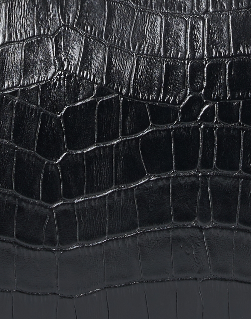 Fabric image - DeMellier - London Black Embossed Leather Clutch