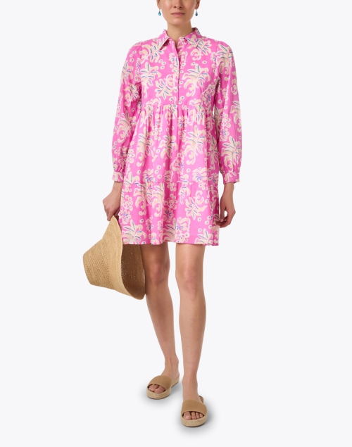 Romy Pink Print Shirt Dress