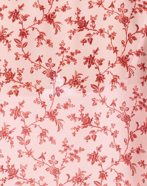 Fabric image - L.K. Bennett - Elsa Pink Floral Chiffon Blouse