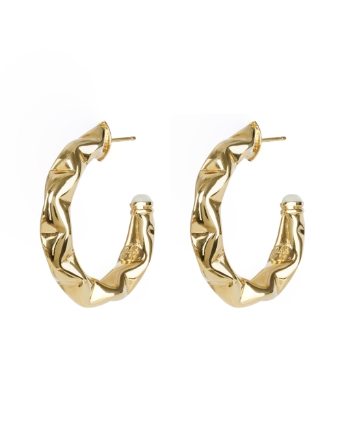 Product image - Gas Bijoux - Miki Gold Hammered Hoop Earrings