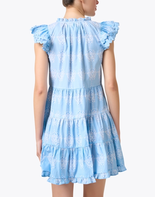 Back image - Sail to Sable - Blue Print Cotton Dress
