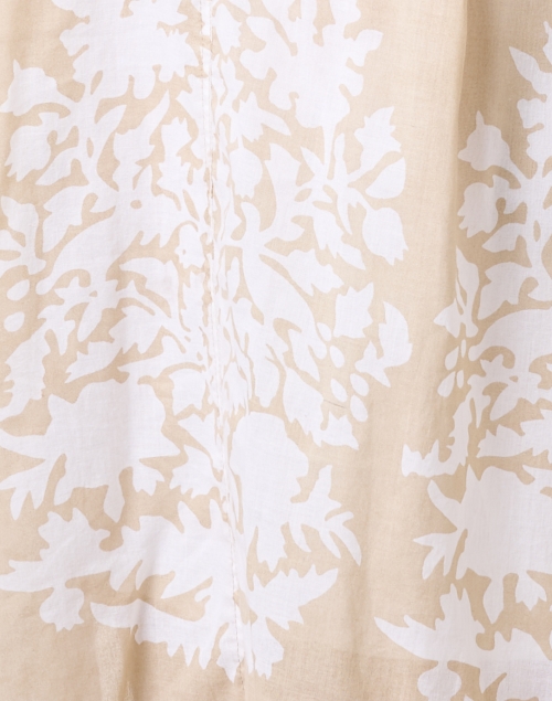 Fabric image - Juliet Dunn - Beige and White Print Cotton Shirt Dress